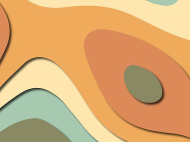 Renkli oyma sanat. Kağıt arka plan şekilleri kesim kağıdı ile kesin. İş sunumları, el ilanları, afişler, davetler için şablon tasarım düzen