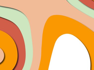 Renkli oyma sanat. Kağıt arka plan şekilleri kesim kağıdı ile kesin. İş sunumları, el ilanları, afişler, davetler için şablon tasarım düzen