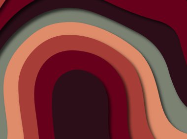 Renkli oyma sanat. Kağıt arka plan şekilleri kesim kağıdı ile kesin. İş sunumları, el ilanları, afişler, davetler için şablon tasarım düzen