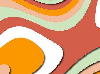 Renkli oyma sanat. Kağıt arka plan şekilleri kesim kağıdı ile kesin. İş sunumları, el ilanları, afişler, davetler için şablon tasarım düzen