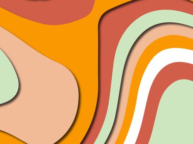 Renkli oyma sanat. Kağıt arka plan şekilleri kesim kağıdı ile kesin. İş sunumları, el ilanları, afişler, davetler için şablon tasarım düzen