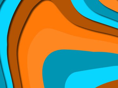 Renkli oyma sanat. Kağıt arka plan şekilleri kesim kağıdı ile kesin. İş sunumları, el ilanları, afişler, davetler için şablon tasarım düzen