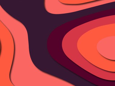 Renkli oyma sanat. Kağıt arka plan şekilleri kesim kağıdı ile kesin. İş sunumları, el ilanları, afişler, davetler için şablon tasarım düzen