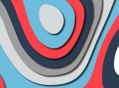 Renkli oyma sanat. Kağıt arka plan şekilleri kesim kağıdı ile kesin. İş sunumları, el ilanları, afişler, davetler için şablon tasarım düzen