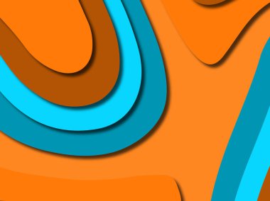 Renkli oyma sanat. Kağıt arka plan şekilleri kesim kağıdı ile kesin. İş sunumları, el ilanları, afişler, davetler için şablon tasarım düzen