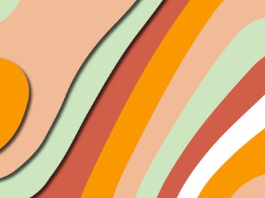 Renkli oyma sanat. Kağıt arka plan şekilleri kesim kağıdı ile kesin. İş sunumları, el ilanları, afişler, davetler için şablon tasarım düzen