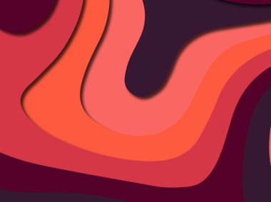 Renkli oyma sanat. Kağıt arka plan şekilleri kesim kağıdı ile kesin. İş sunumları, el ilanları, afişler, davetler için şablon tasarım düzen