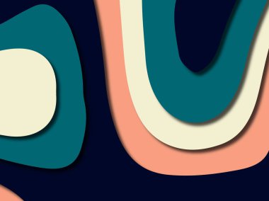 Renkli oyma sanat. Kağıt arka plan şekilleri kesim kağıdı ile kesin. İş sunumları, el ilanları, afişler, davetler için şablon tasarım düzen