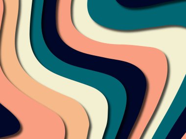 Renkli oyma sanat. Kağıt arka plan şekilleri kesim kağıdı ile kesin. İş sunumları, el ilanları, afişler, davetler için şablon tasarım düzen