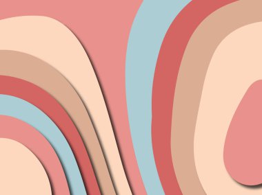 Renkli oyma sanat. Kağıt arka plan şekilleri kesim kağıdı ile kesin. İş sunumları, el ilanları, afişler, davetler için şablon tasarım düzen