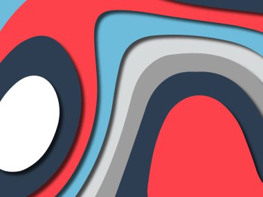 Renkli oyma sanat. Kağıt arka plan şekilleri kesim kağıdı ile kesin. İş sunumları, el ilanları, afişler, davetler için şablon tasarım düzen