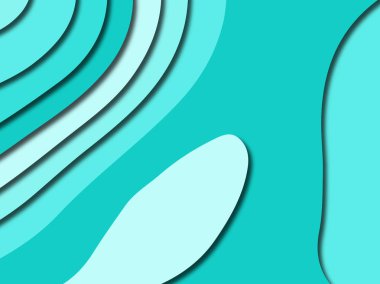 Renkli oyma sanat. Kağıt arka plan şekilleri kesim kağıdı ile kesin. İş sunumları, el ilanları, afişler, davetler için şablon tasarım düzen