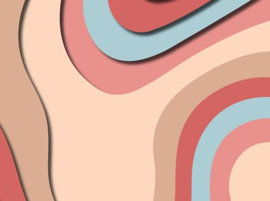 Renkli oyma sanat. Kağıt arka plan şekilleri kesim kağıdı ile kesin. İş sunumları, el ilanları, afişler, davetler için şablon tasarım düzen