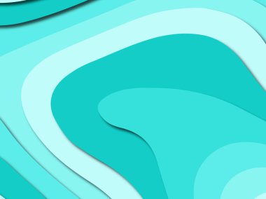 Renkli oyma sanat. Kağıt arka plan şekilleri kesim kağıdı ile kesin. İş sunumları, el ilanları, afişler, davetler için şablon tasarım düzen