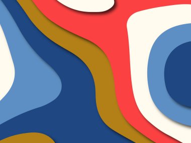 Renkli oyma sanat. Kağıt arka plan şekilleri kesim kağıdı ile kesin. İş sunumları, el ilanları, afişler, davetler için şablon tasarım düzen