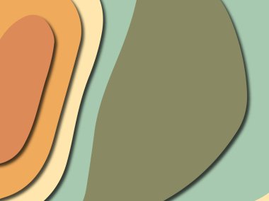 Renkli oyma sanat. Kağıt arka plan şekilleri kesim kağıdı ile kesin. İş sunumları, el ilanları, afişler, davetler için şablon tasarım düzen