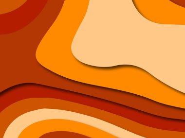 Renkli oyma sanat. Kağıt arka plan şekilleri kesim kağıdı ile kesin. İş sunumları, el ilanları, afişler, davetler için şablon tasarım düzen