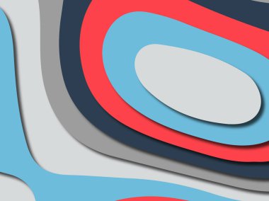 Renkli oyma sanat. Kağıt arka plan şekilleri kesim kağıdı ile kesin. İş sunumları, el ilanları, afişler, davetler için şablon tasarım düzen