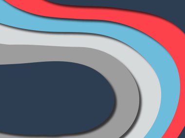 Renkli oyma sanat. Kağıt arka plan şekilleri kesim kağıdı ile kesin. İş sunumları, el ilanları, afişler, davetler için şablon tasarım düzen