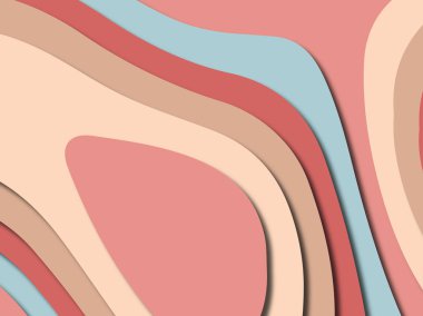 Renkli oyma sanat. Kağıt arka plan şekilleri kesim kağıdı ile kesin. İş sunumları, el ilanları, afişler, davetler için şablon tasarım düzen