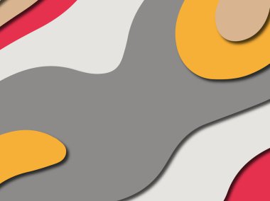 Renkli oyma sanat. Kağıt arka plan şekilleri kesim kağıdı ile kesin. İş sunumları, el ilanları, afişler, davetler için şablon tasarım düzen