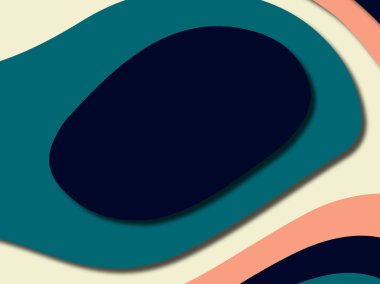 Renkli oyma sanat. Kağıt arka plan şekilleri kesim kağıdı ile kesin. İş sunumları, el ilanları, afişler, davetler için şablon tasarım düzen