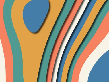 Renkli oyma sanat. Kağıt arka plan şekilleri kesim kağıdı ile kesin. İş sunumları, el ilanları, afişler, davetler için şablon tasarım düzen