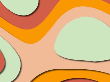 Renkli oyma sanat. Kağıt arka plan şekilleri kesim kağıdı ile kesin. İş sunumları, el ilanları, afişler, davetler için şablon tasarım düzen