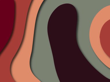 Renkli oyma sanat. Kağıt arka plan şekilleri kesim kağıdı ile kesin. İş sunumları, el ilanları, afişler, davetler için şablon tasarım düzen