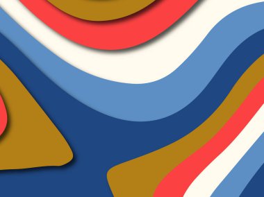 Renkli oyma sanat. Kağıt arka plan şekilleri kesim kağıdı ile kesin. İş sunumları, el ilanları, afişler, davetler için şablon tasarım düzen