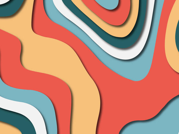 Colorful carving art.Paper cut abstract background with paper cut shapes. Template design layout for business presentations, flyers, posters, invitations