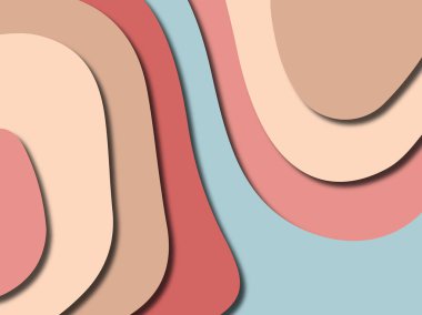 Renkli oyma sanat. Kağıt arka plan şekilleri kesim kağıdı ile kesin. İş sunumları, el ilanları, afişler, davetler için şablon tasarım düzen