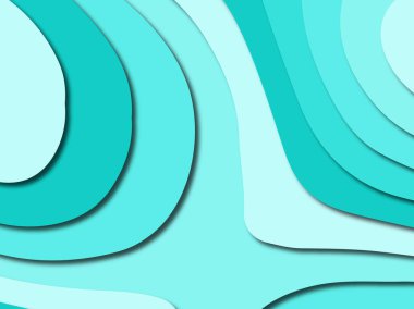 Renkli oyma sanat. Kağıt arka plan şekilleri kesim kağıdı ile kesin. İş sunumları, el ilanları, afişler, davetler için şablon tasarım düzen