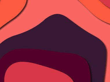 Renkli oyma sanat. Kağıt arka plan şekilleri kesim kağıdı ile kesin. İş sunumları, el ilanları, afişler, davetler için şablon tasarım düzen