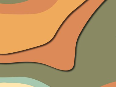 Renkli oyma sanat. Kağıt arka plan şekilleri kesim kağıdı ile kesin. İş sunumları, el ilanları, afişler, davetler için şablon tasarım düzen