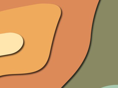 Renkli oyma sanat. Kağıt arka plan şekilleri kesim kağıdı ile kesin. İş sunumları, el ilanları, afişler, davetler için şablon tasarım düzen