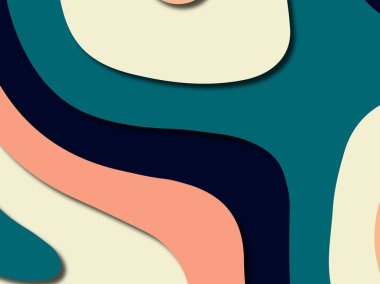 Renkli oyma sanat. Kağıt arka plan şekilleri kesim kağıdı ile kesin. İş sunumları, el ilanları, afişler, davetler için şablon tasarım düzen