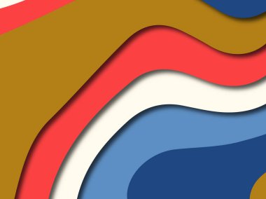 Renkli oyma sanat. Kağıt arka plan şekilleri kesim kağıdı ile kesin. İş sunumları, el ilanları, afişler, davetler için şablon tasarım düzen