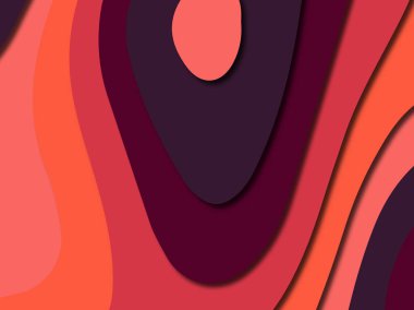 Renkli oyma sanat. Kağıt arka plan şekilleri kesim kağıdı ile kesin. İş sunumları, el ilanları, afişler, davetler için şablon tasarım düzen