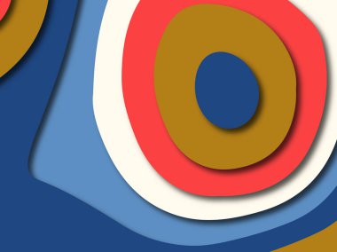 Renkli oyma sanat. Kağıt arka plan şekilleri kesim kağıdı ile kesin. İş sunumları, el ilanları, afişler, davetler için şablon tasarım düzen