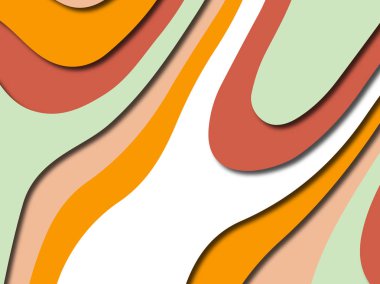 Renkli oyma sanat. Kağıt arka plan şekilleri kesim kağıdı ile kesin. İş sunumları, el ilanları, afişler, davetler için şablon tasarım düzen