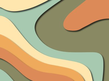 Renkli oyma sanat. Kağıt arka plan şekilleri kesim kağıdı ile kesin. İş sunumları, el ilanları, afişler, davetler için şablon tasarım düzen