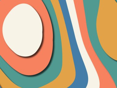 Renkli oyma sanat. Kağıt arka plan şekilleri kesim kağıdı ile kesin. İş sunumları, el ilanları, afişler, davetler için şablon tasarım düzen