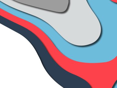 Renkli oyma sanat. Kağıt arka plan şekilleri kesim kağıdı ile kesin. İş sunumları, el ilanları, afişler, davetler için şablon tasarım düzen