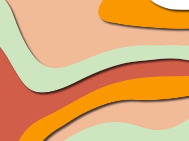 Renkli oyma sanat. Kağıt arka plan şekilleri kesim kağıdı ile kesin. İş sunumları, el ilanları, afişler, davetler için şablon tasarım düzen