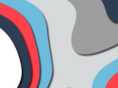 Renkli oyma sanat. Kağıt arka plan şekilleri kesim kağıdı ile kesin. İş sunumları, el ilanları, afişler, davetler için şablon tasarım düzen