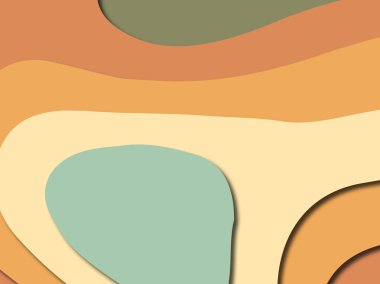 Renkli oyma sanat. Kağıt arka plan şekilleri kesim kağıdı ile kesin. İş sunumları, el ilanları, afişler, davetler için şablon tasarım düzen