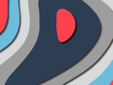 Renkli oyma sanat. Kağıt arka plan şekilleri kesim kağıdı ile kesin. İş sunumları, el ilanları, afişler, davetler için şablon tasarım düzen