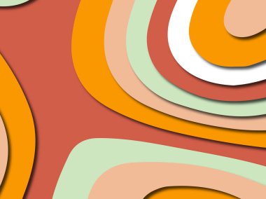 Renkli oyma sanat. Kağıt arka plan şekilleri kesim kağıdı ile kesin. İş sunumları, el ilanları, afişler, davetler için şablon tasarım düzen