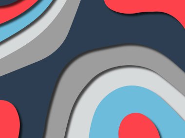 Renkli oyma sanat. Kağıt arka plan şekilleri kesim kağıdı ile kesin. İş sunumları, el ilanları, afişler, davetler için şablon tasarım düzen